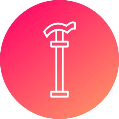 Çekiç simgesinin vektör illüstrasyonu