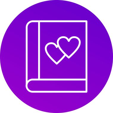 Güzel Kitap vektör satırı simgesi