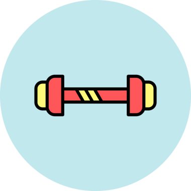 Dumbbell Basit Vektör Simgesi İllüstrasyonu