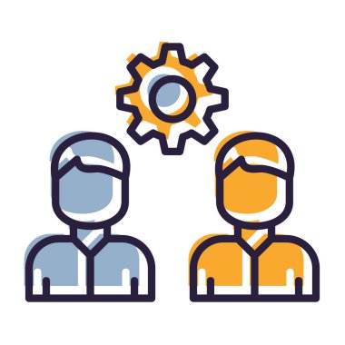 iş takım çalışması vektör simgesi kolayca düzenleyebilir veya değiştirebilir