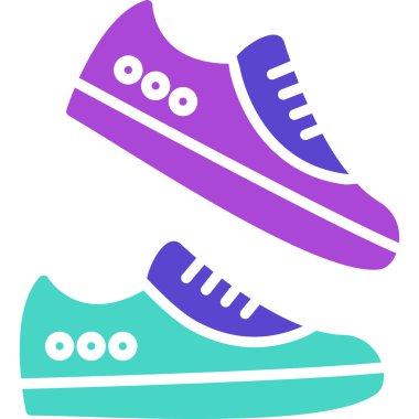 Spor ayakkabılar. Web simgesi basit illüstrasyon