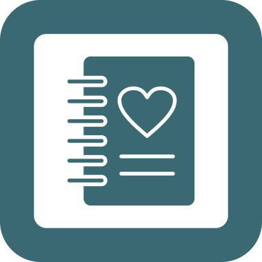 Kalp. Web simgesi basit illüstrasyon