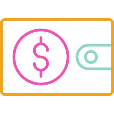 Para için. Web simgesi basit illüstrasyon