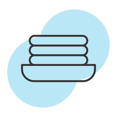 Bir yığın kitap simgesinin vektör illüstrasyonu