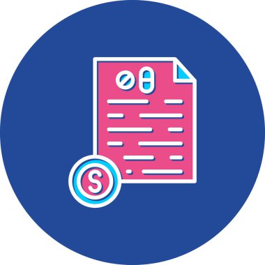 Belge. Web simgesi basit illüstrasyon