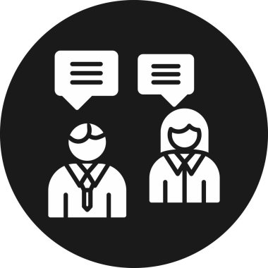 İş insanları simgesinin vektör illüstrasyonu