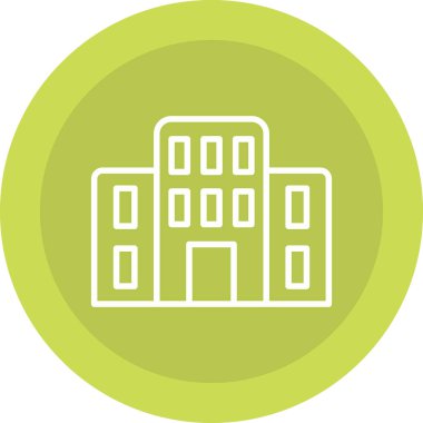 Bina. Web simgesi basit illüstrasyon