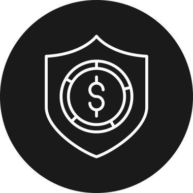 vektör dolar kalkan simgesi