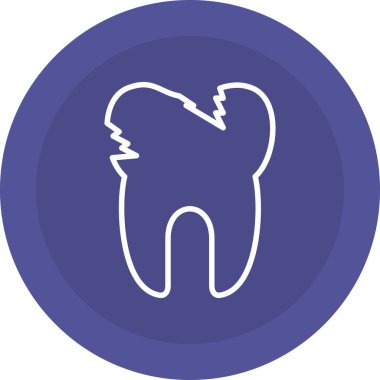 Diş Modern simgesi, vektör illüstrasyonu