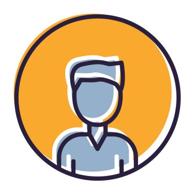 Avatar adam renkli vektör simgesi