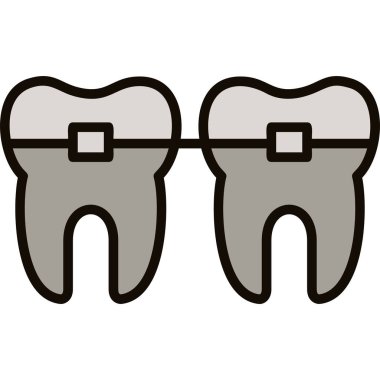 diş simgesi vektör illüstrasyonu