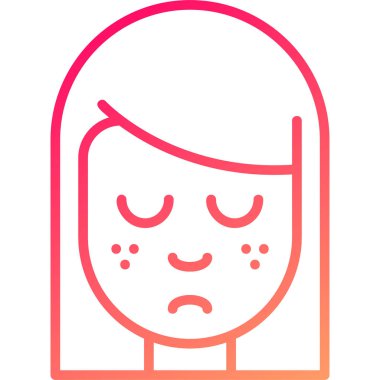 Kadın. Web simgesi basit illüstrasyon