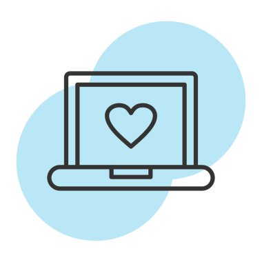 dizüstü bilgisayar renkli simge vektörü