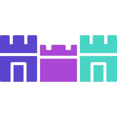 Şato. Web simgesi vektör illüstrasyonu