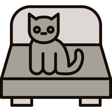 kedi simgesi vektör illüstrasyonu