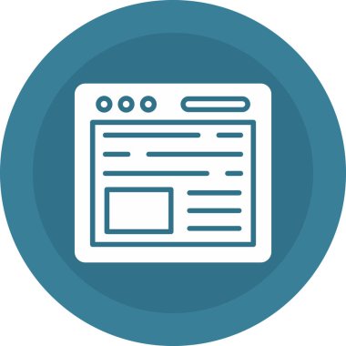 Moda biçimi izole edilmiş arkaplanda tarayıcı web sayfası simgesi