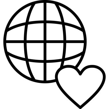 Küre. Web simgesi basit illüstrasyon