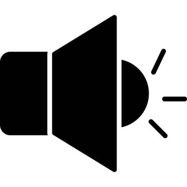 megafon hoparlörü simgesi katı biçimde