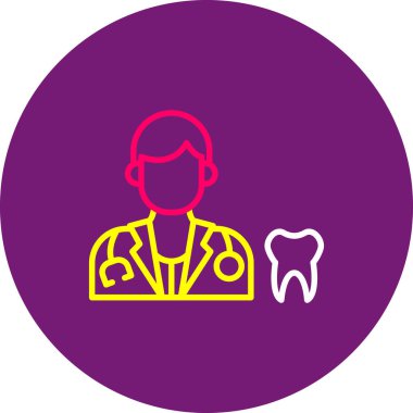 diş hekimi simge vektör çizim