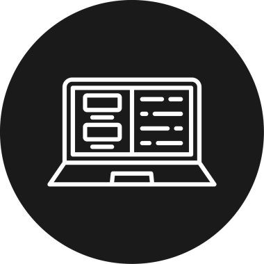 Bilgisayar simgesinin vektör illüstrasyonu