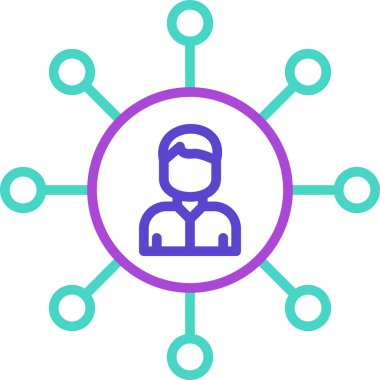 İş adamı simgesinin vektör illüstrasyonu