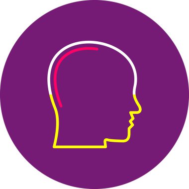 erkek baş ikon vektör illüstrasyonu