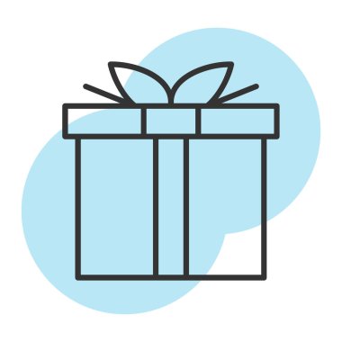 hediye kutusu vektör çizgisi simgesi, düzenlenebilir vuruş, simge