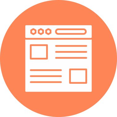 Web arayüzü tasarım simgesi, vektör illüstrasyonu