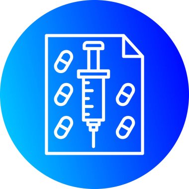 Şırınga simgesinin vektör illüstrasyonu