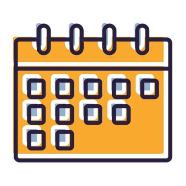 Takvim hatırlatma izole simgesini