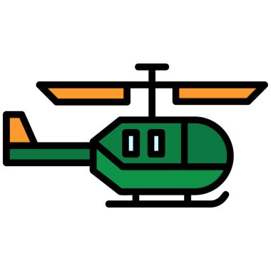 Helikopter simgesi vektör illüstrasyonu