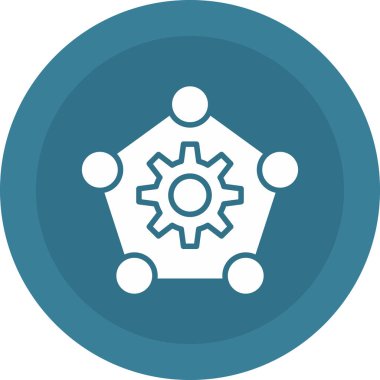 Vites düz yuvarlak vektör simgesi