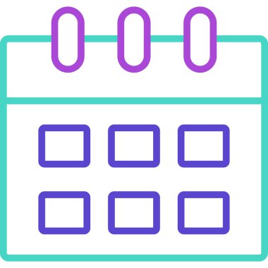 Takvim. Web simgesi basit illüstrasyon