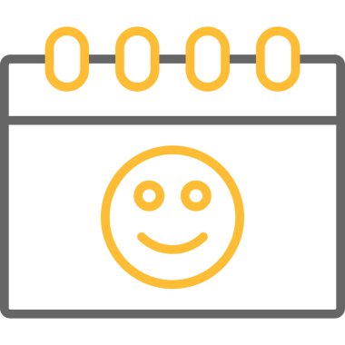 Ağ simgesi. Takvimin vektör illüstrasyonu