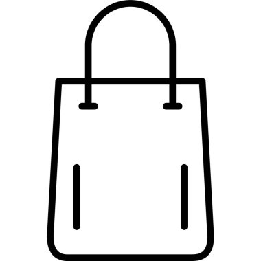 Alışveriş poşeti ikon vektör illüstrasyonu