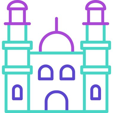 Cami simgesi vektör illüstrasyonu