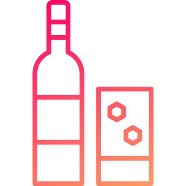 Şişe. Web simgesi basit illüstrasyon