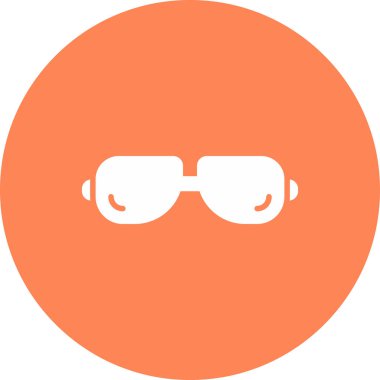 Güneş Gözlüğü Basit Vektör Simgesi İllüstrasyonu