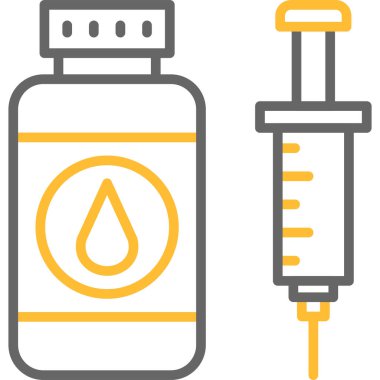 Aşı simgesi, vektör illüstrasyonu