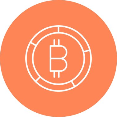 bitcoin. Web simgesi basit illüstrasyon