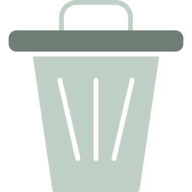 Çöp kutusu simgesi. Basit tasarım