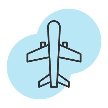 Uçak seyahat izole simgesi
