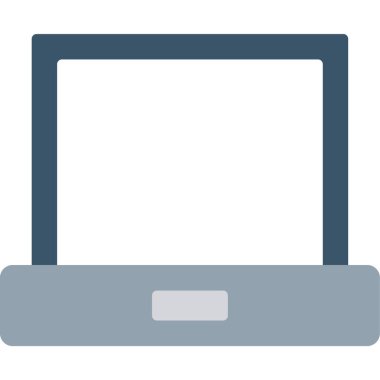 dizüstü bilgisayar düz simgesi, vektör illüstrasyonu