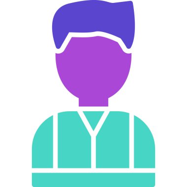 avatar erkek simgesi düz stil