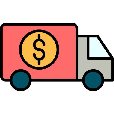 - Araba. Web simgesi basit illüstrasyon