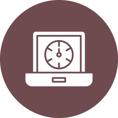 laptop vektör simgesi modern basit illüstrasyon