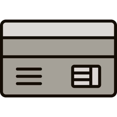 Kredi kartı ikonu vektör illüstrasyonu