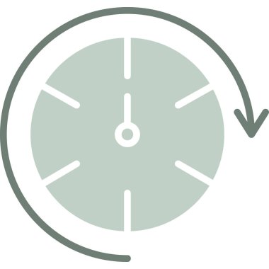 Saat simgesi vektör illüstrasyonu