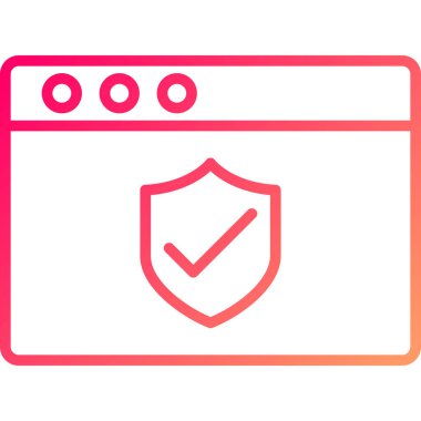 kalkan ağ simgesi vektör illüstrasyonu