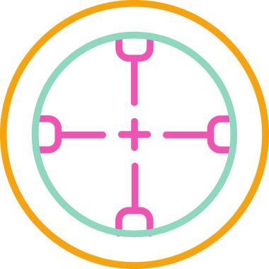 pusula vektör resimleme simgesi